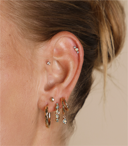 Stacked Lobe Piercing