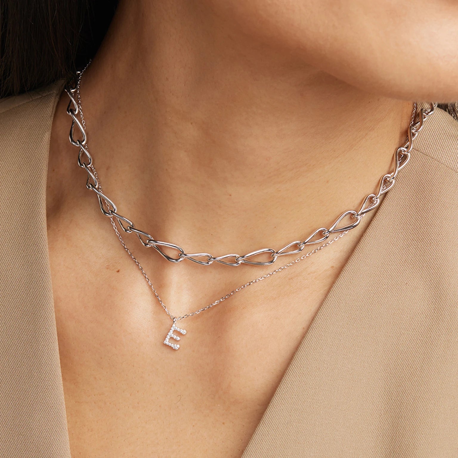 Rose Gold Tennis Chain Necklace | Astrid & Miyu Necklaces