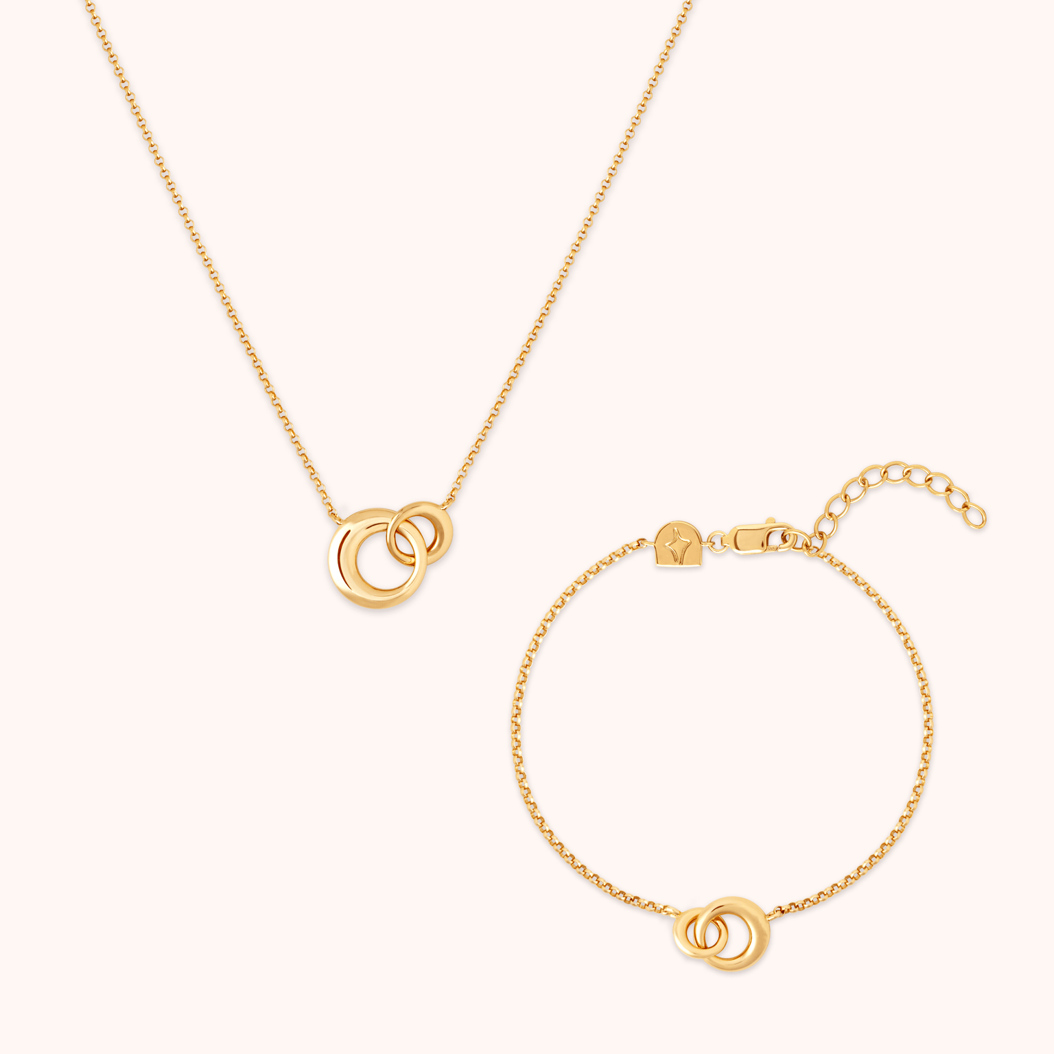 Dome Link Stacking Set in Gold