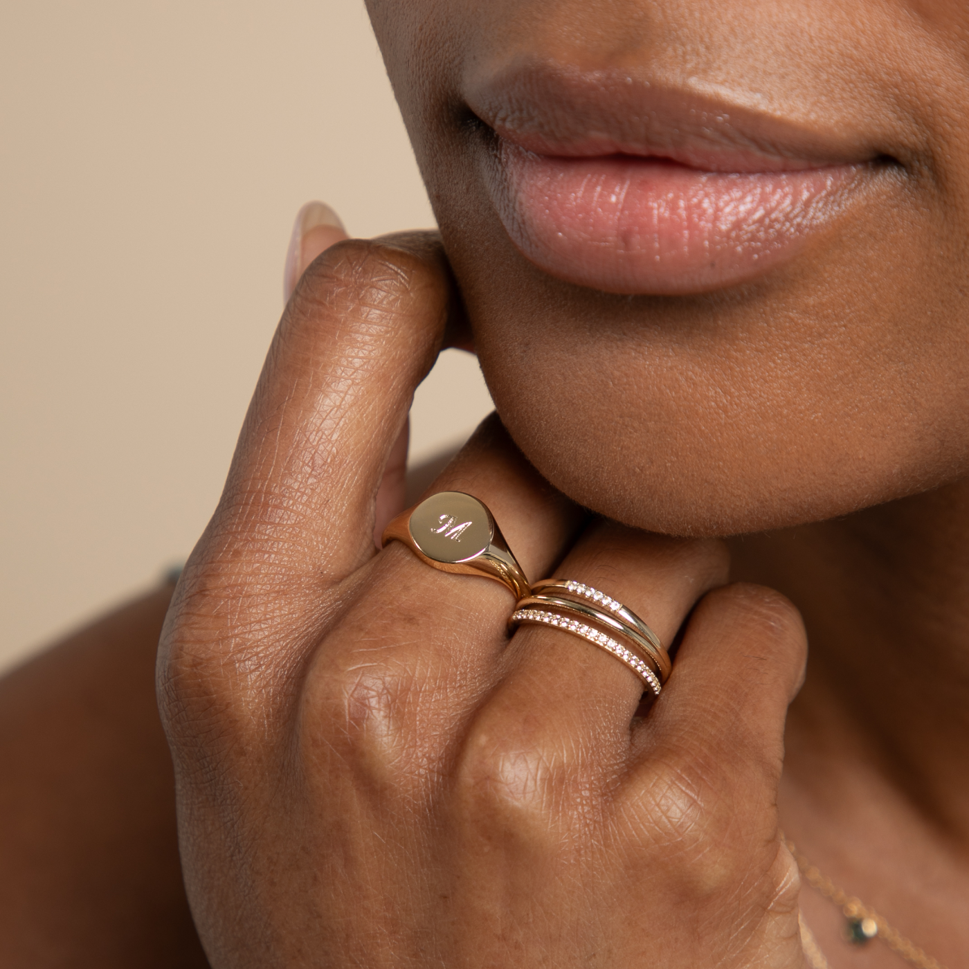 Orbit Signet Ring in Gold