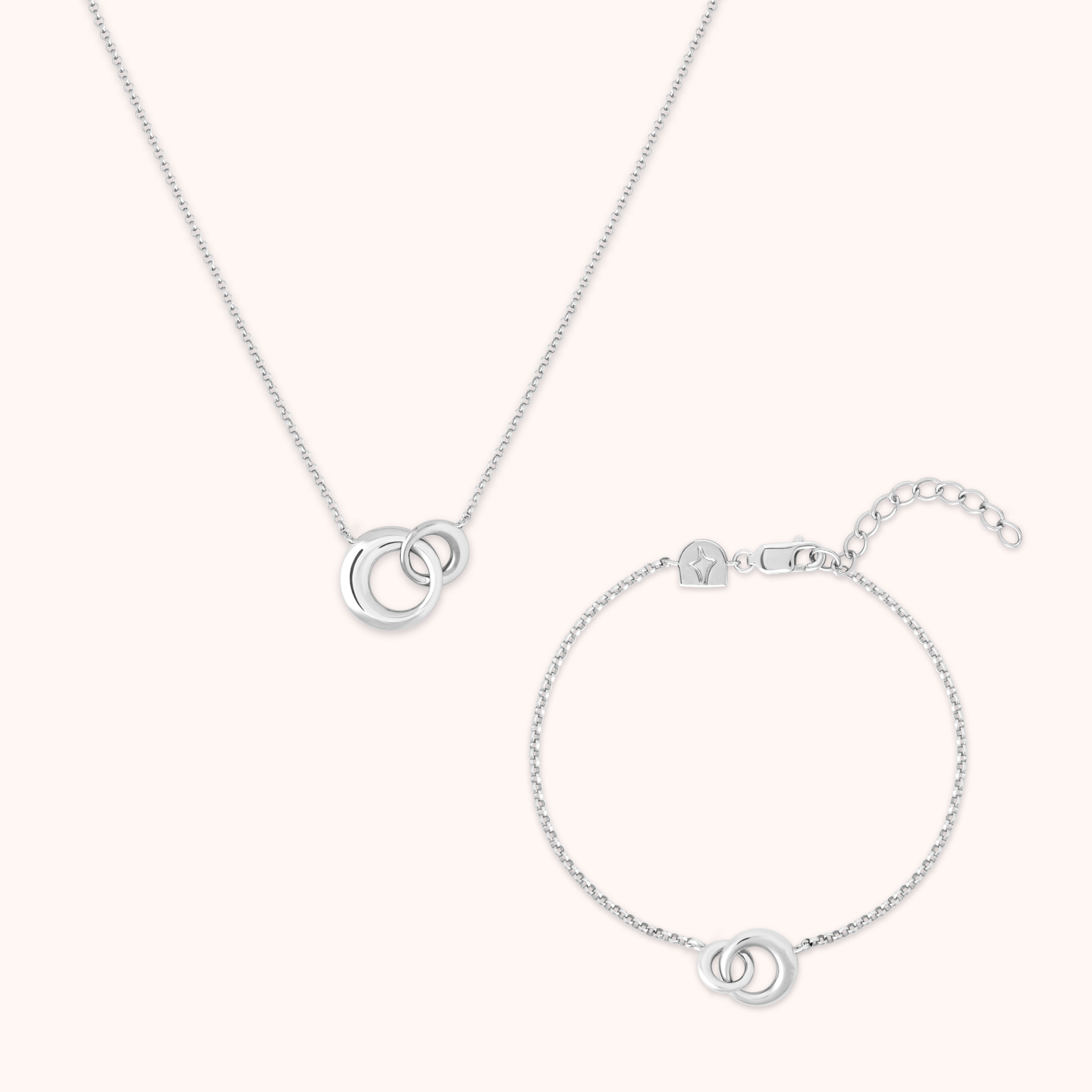Dome Link Stacking Set in Silver