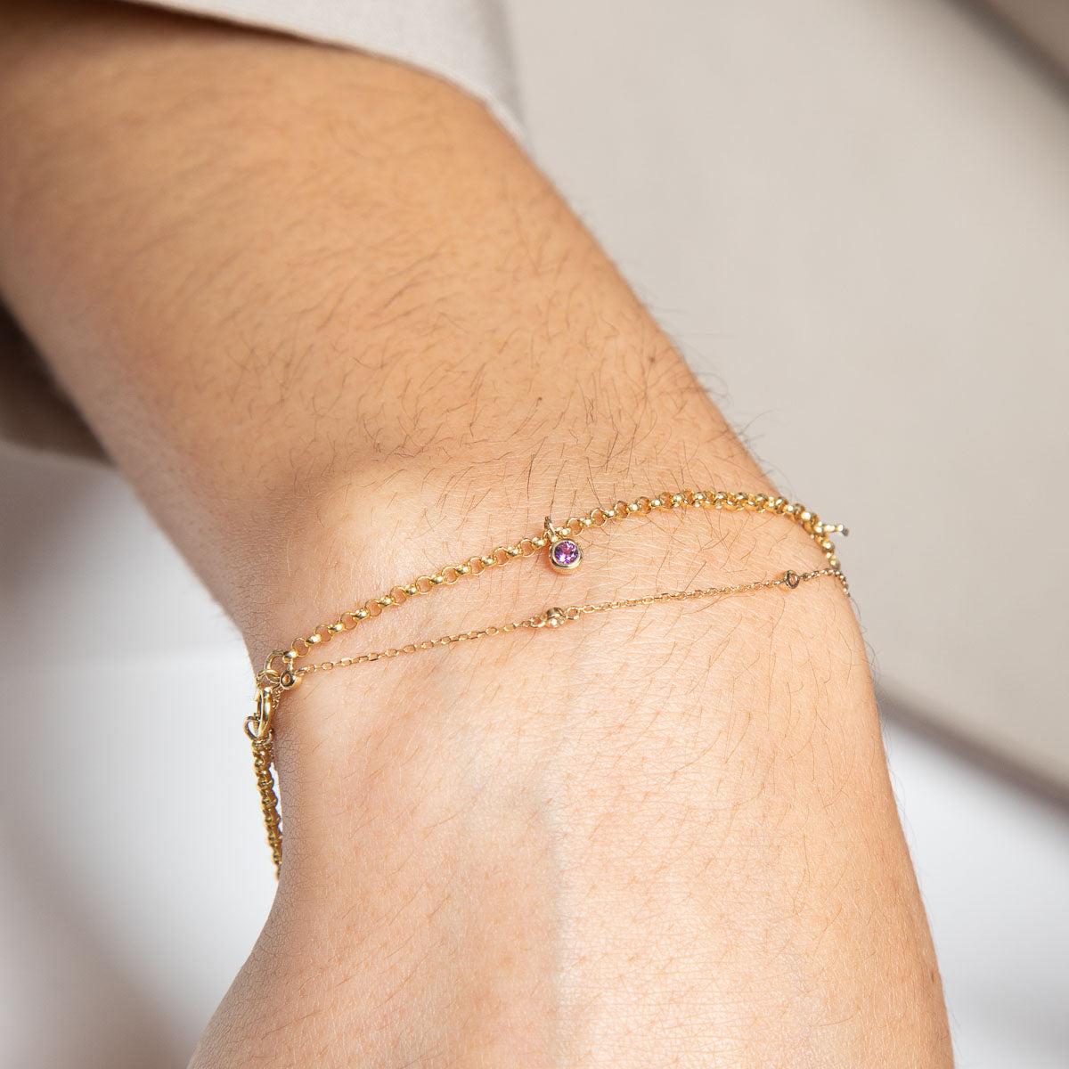 Bracelets - Chelsea Chain Bracelet in Solid Gold - Chain Bracelet - Astrid & Miyu