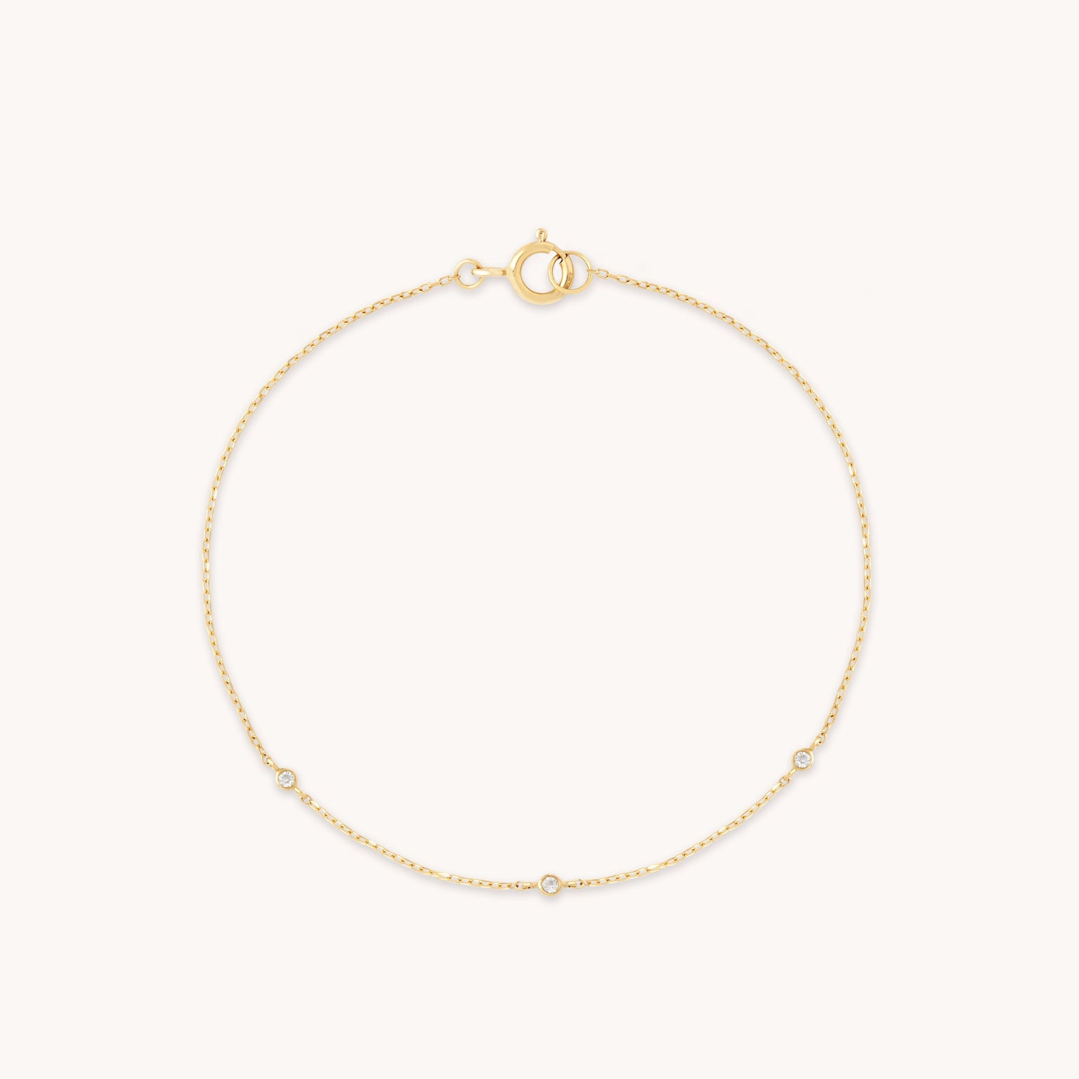 Topaz Charm Bracelet in Solid Gold