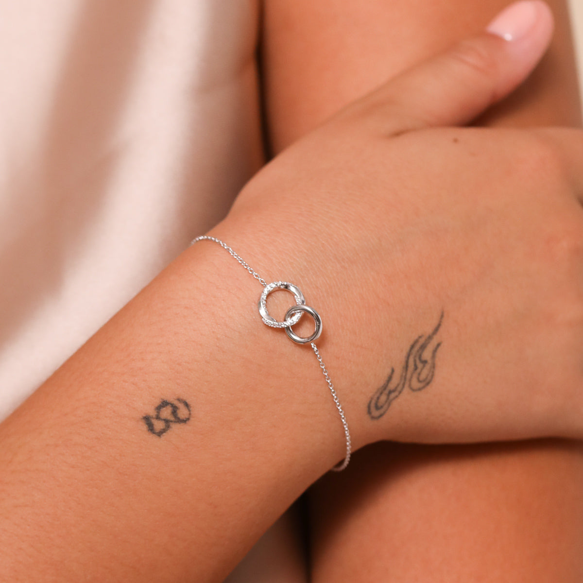 Orbit Crystal Bracelet in Silver