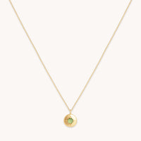 August Peridot - August Peridot Birthstone Necklace in Solid Gold - Pendant Necklace - Astrid & Miyu
