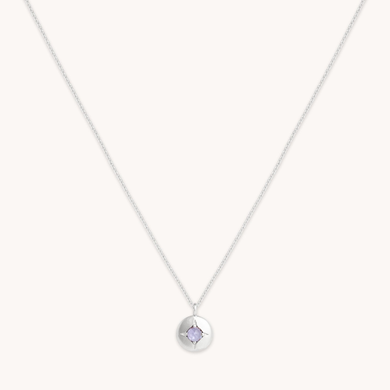 December Tanzanite - December Tanzanite Birthstone Necklace in Solid White Gold - Pendant Necklace - Astrid & Miyu