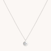 Gemstone Jewellery - June Moonstone Birthstone Necklace in Solid White Gold - Pendant Necklace - Astrid & Miyu