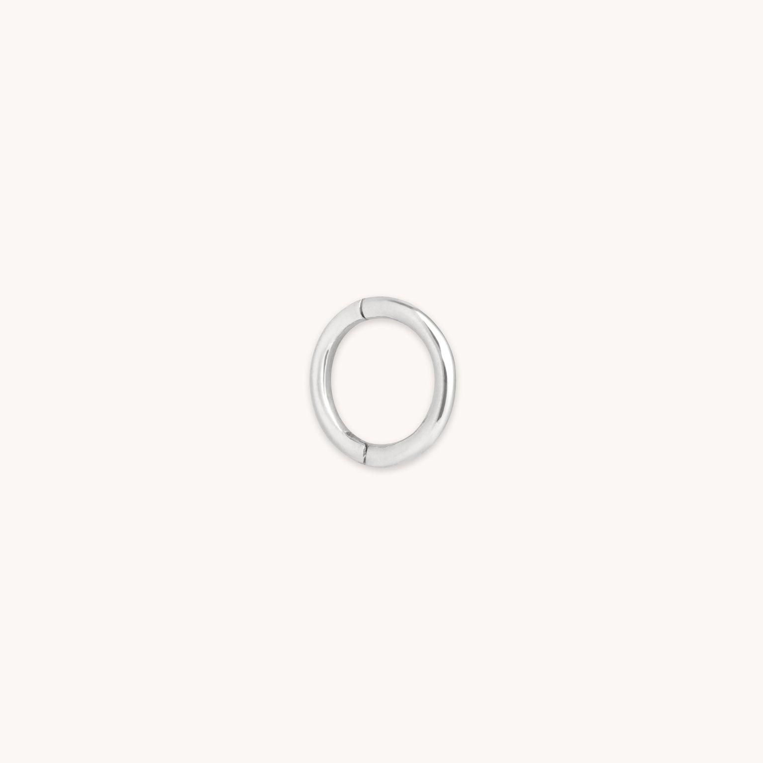 Seamless Hoop 1mm in Solid White Gold