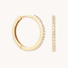 Topaz 12mm Hoops in Solid Gold