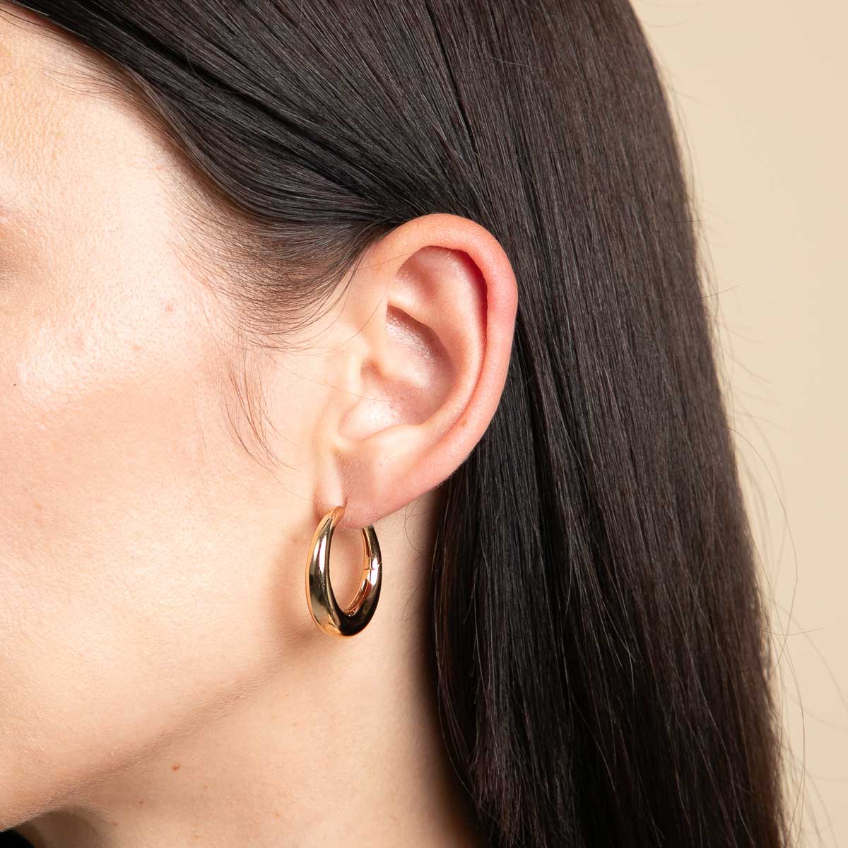 Dome Hoops in Gold