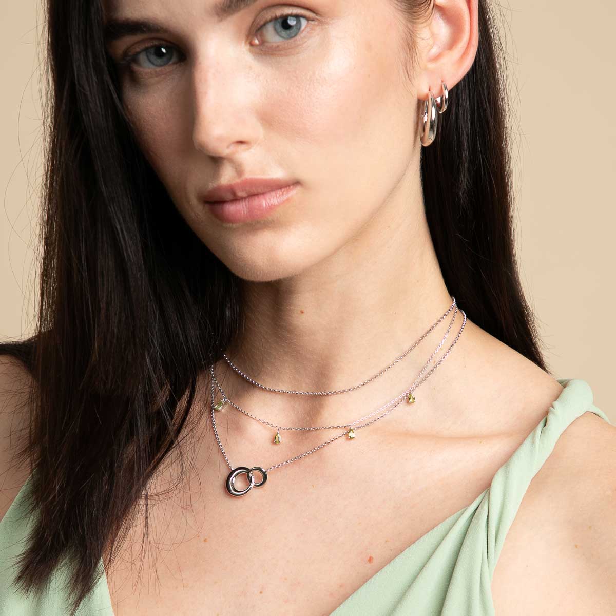 Dome Hoops in Silver