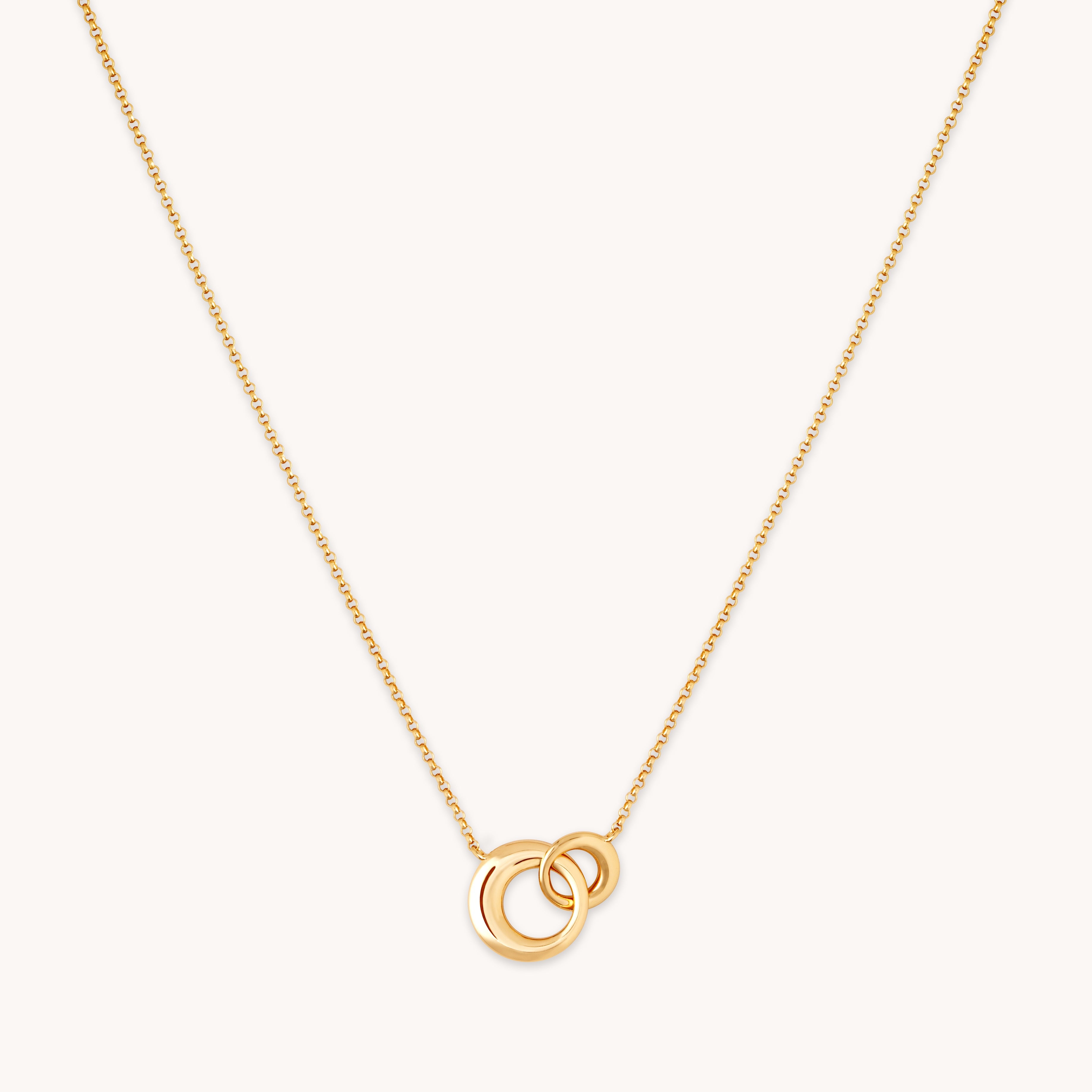 Dome Link Necklace in Gold