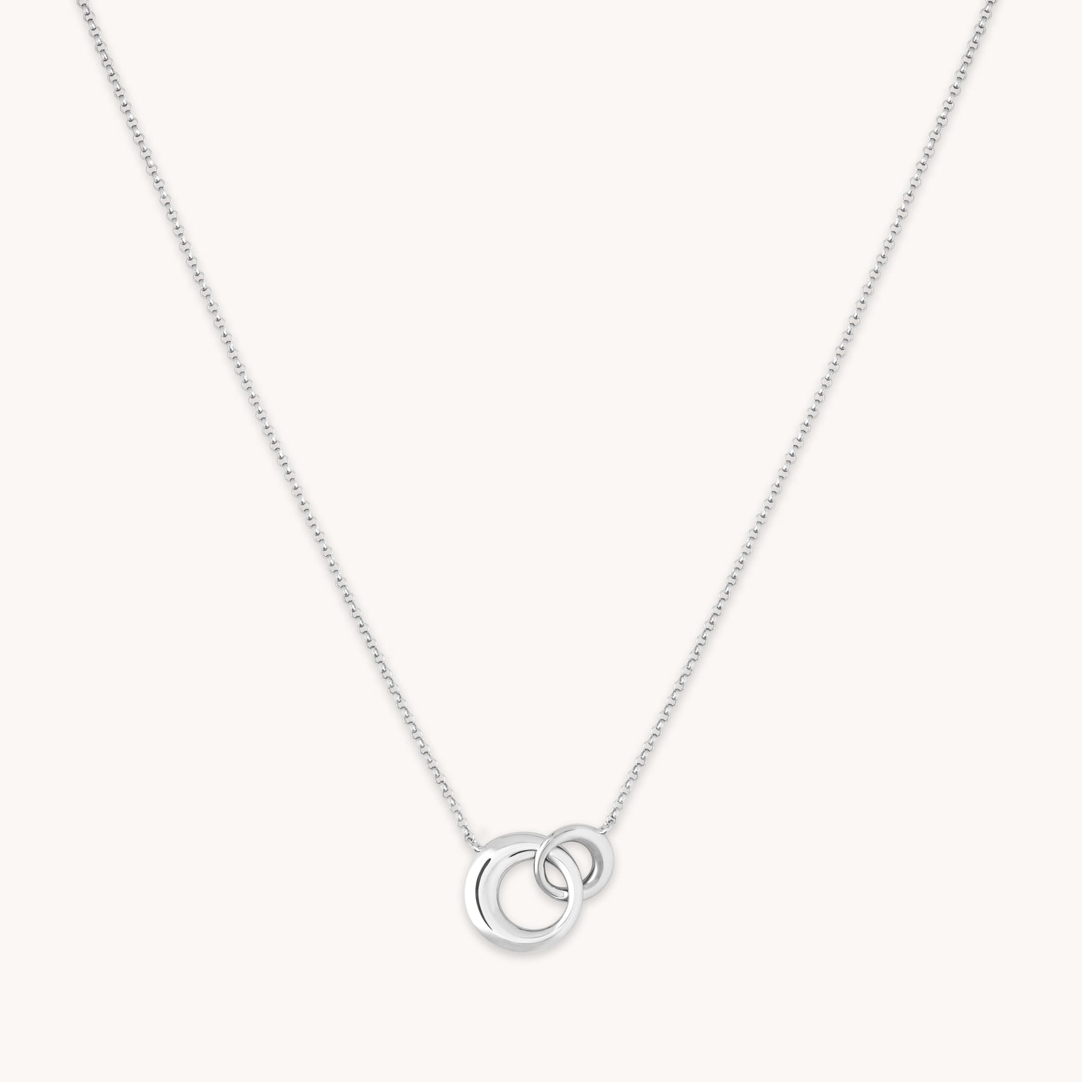 Dome Link Necklace in Silver