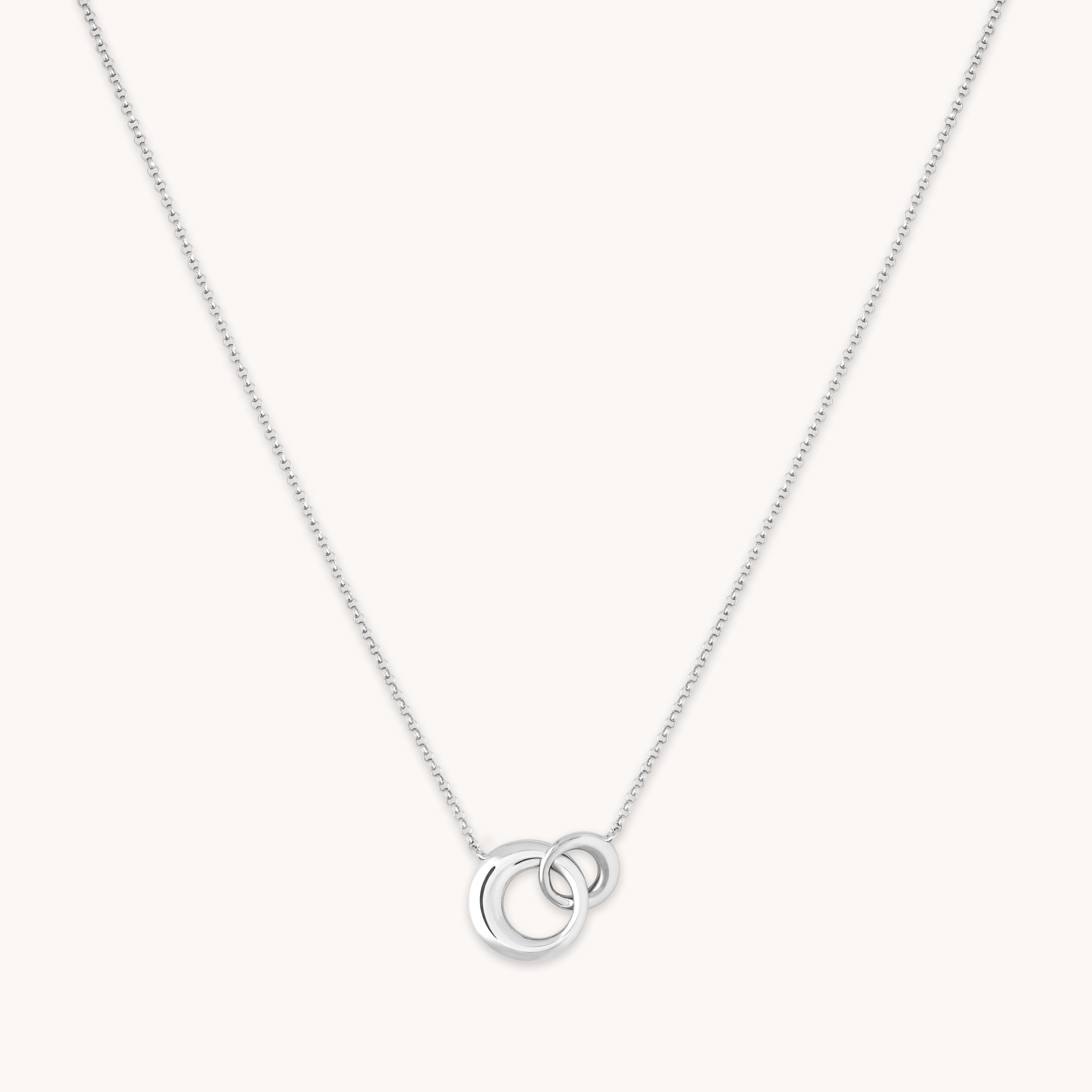 Dome Link Necklace in Silver