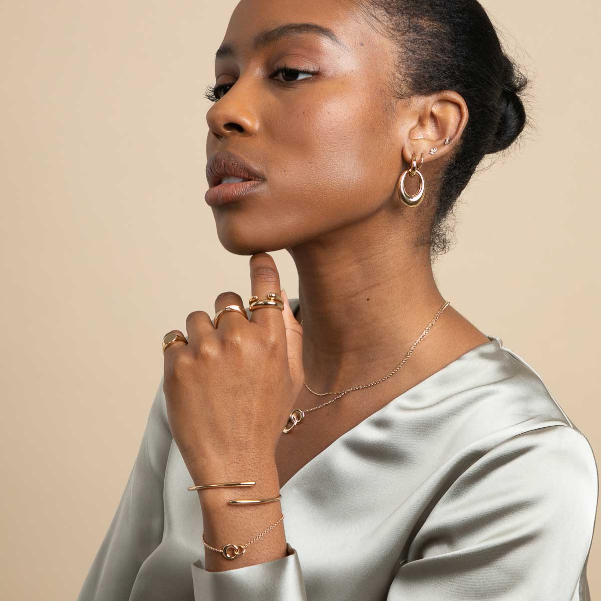 Molten Open Ring in Gold