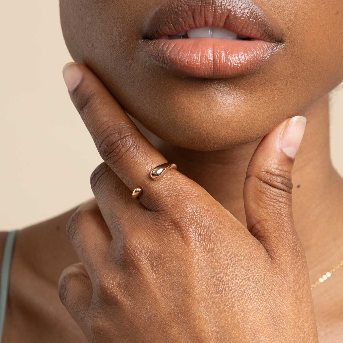 Molten Open Ring in Gold