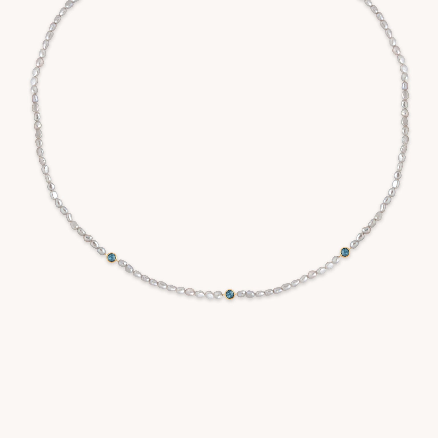 Tranquility Pearl Beaded Necklace in Gold