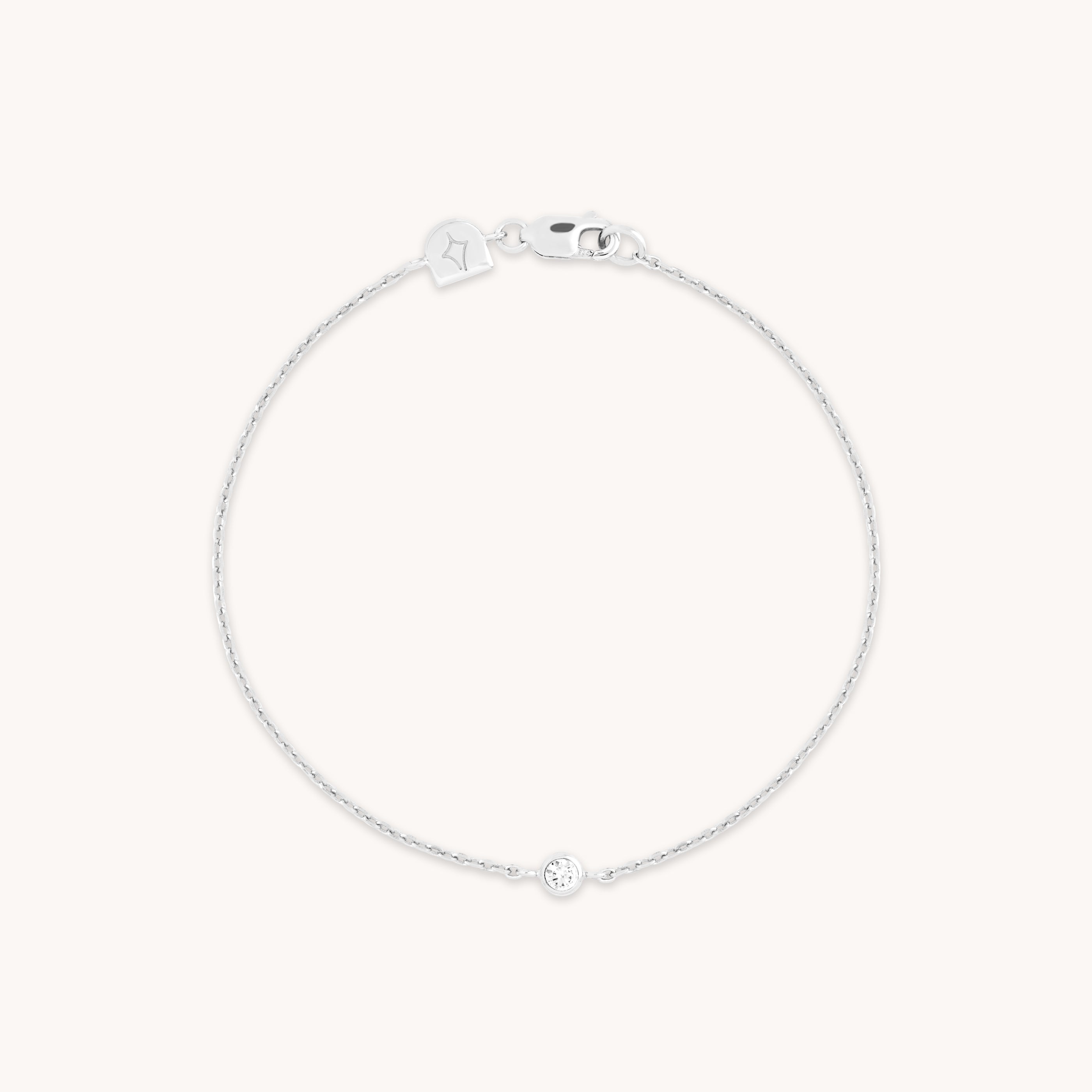 Essential Crystal Charm Bracelet in Silver