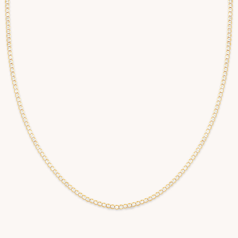 Gleam Tennis Chain Necklace in Gold