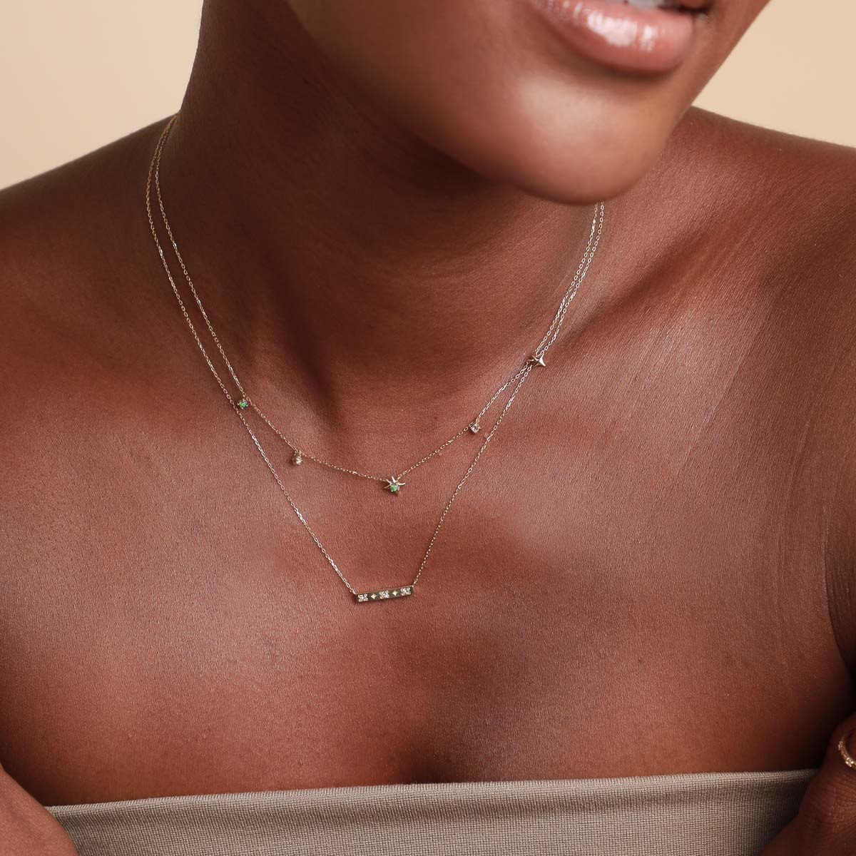 Cosmic Star Necklace Gift Set in Solid Gold