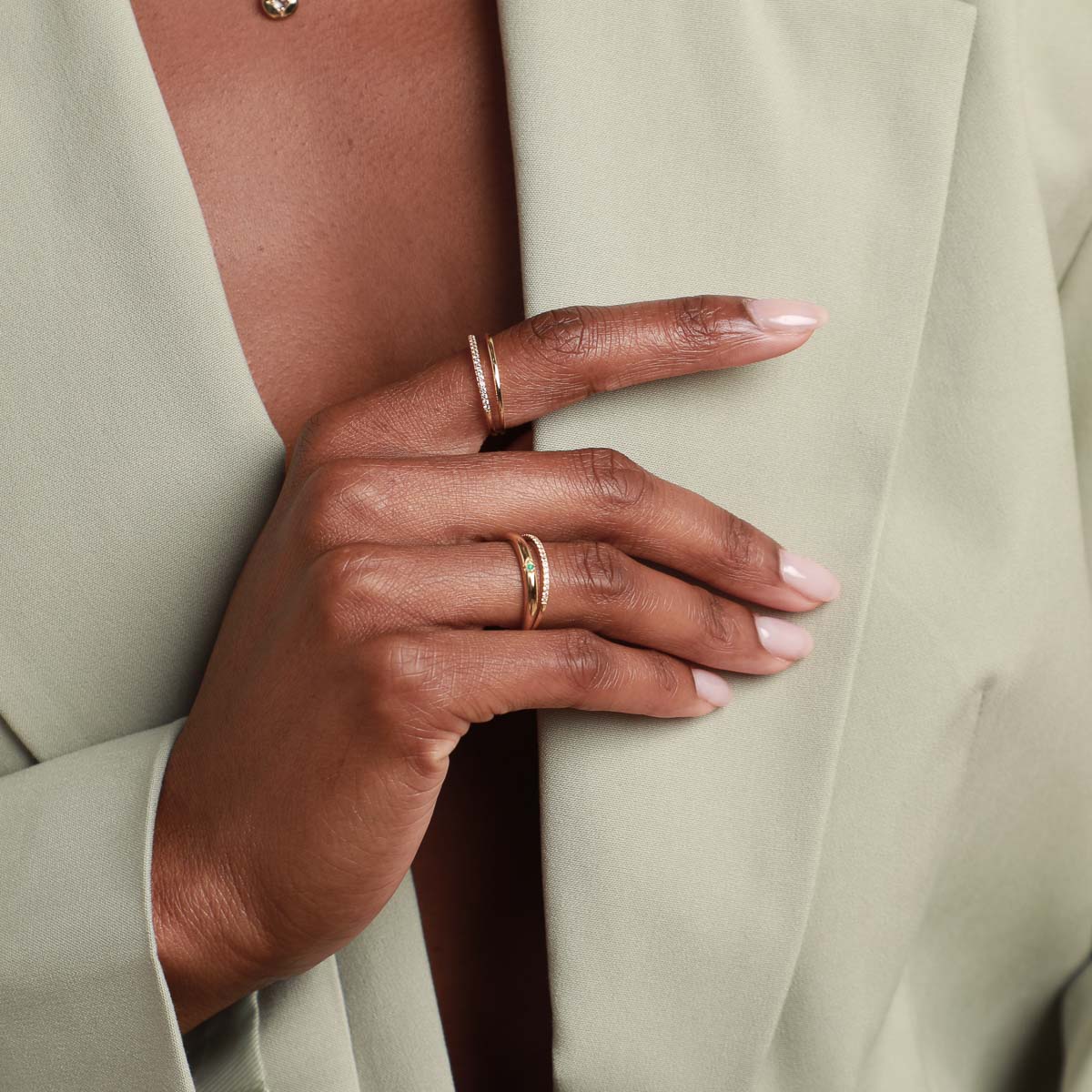 Opal Dome Ring in Solid Gold