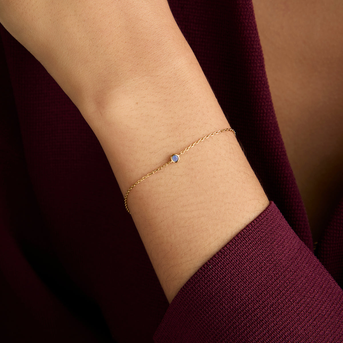 Opal Charm Bracelet in Gold