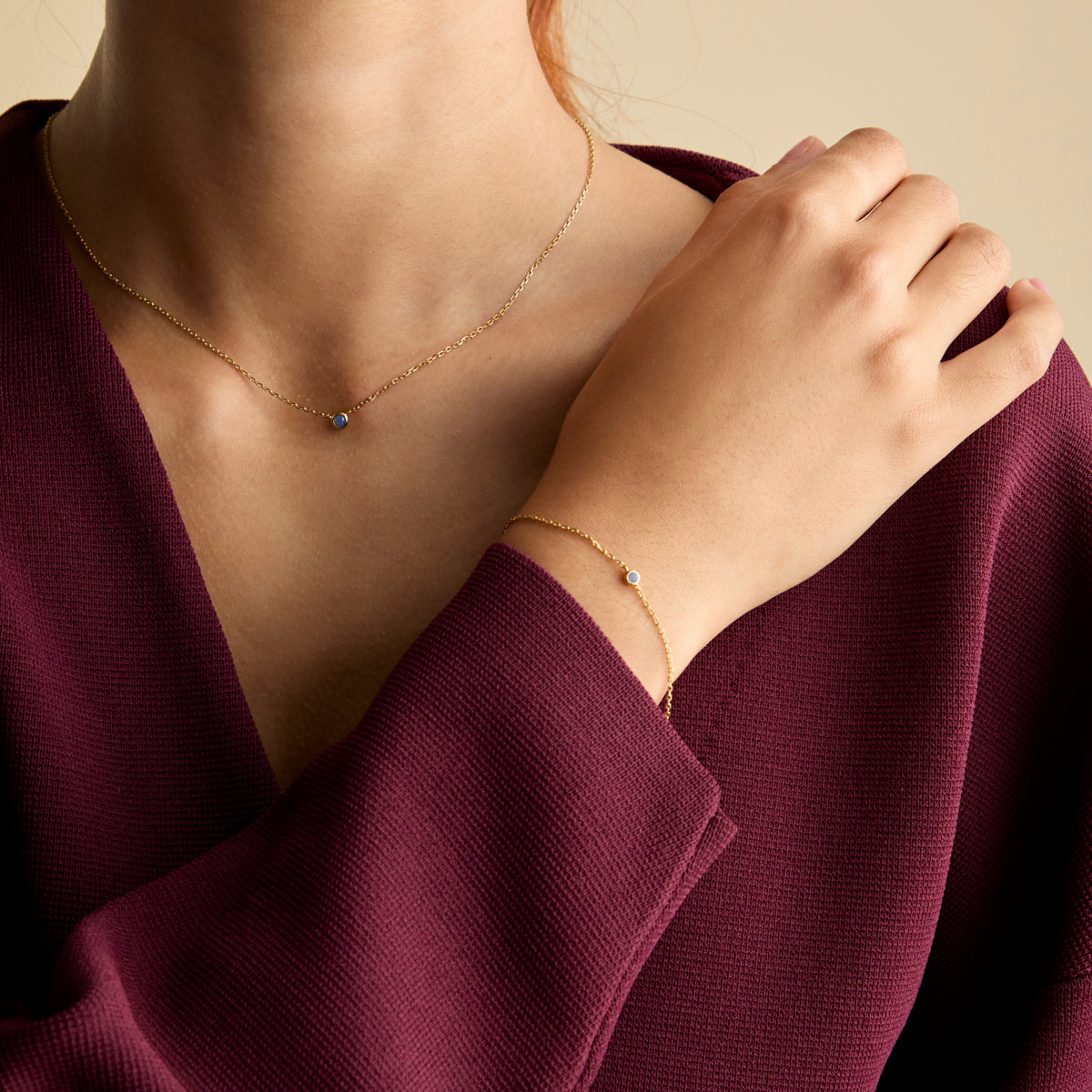 Opal Charm Bracelet in Gold