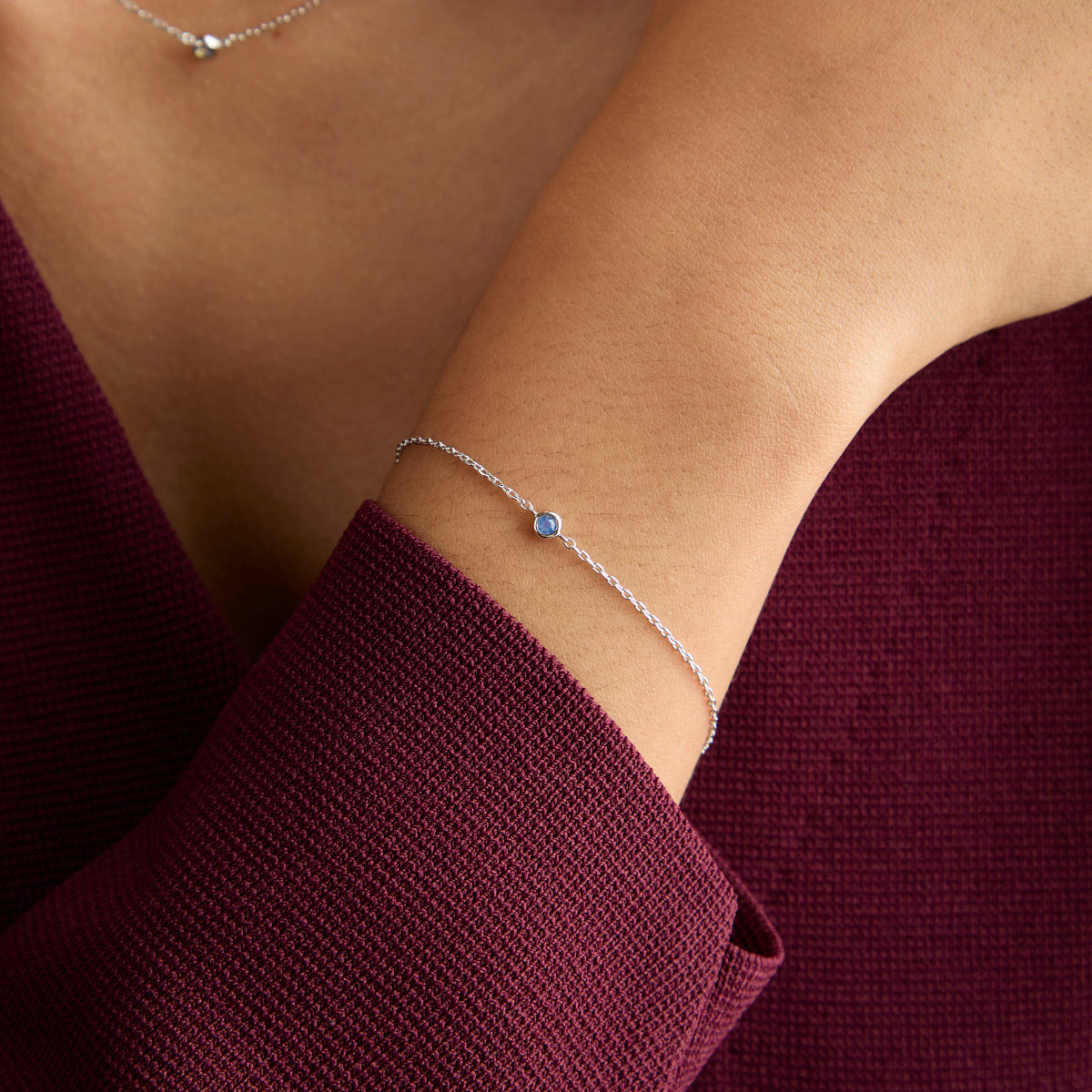 Opal Charm Bracelet in Silver