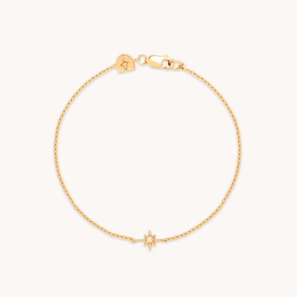 Shooting Star Pendant Bracelet in Gold