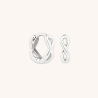 Infinite Huggies in Solid White Gold