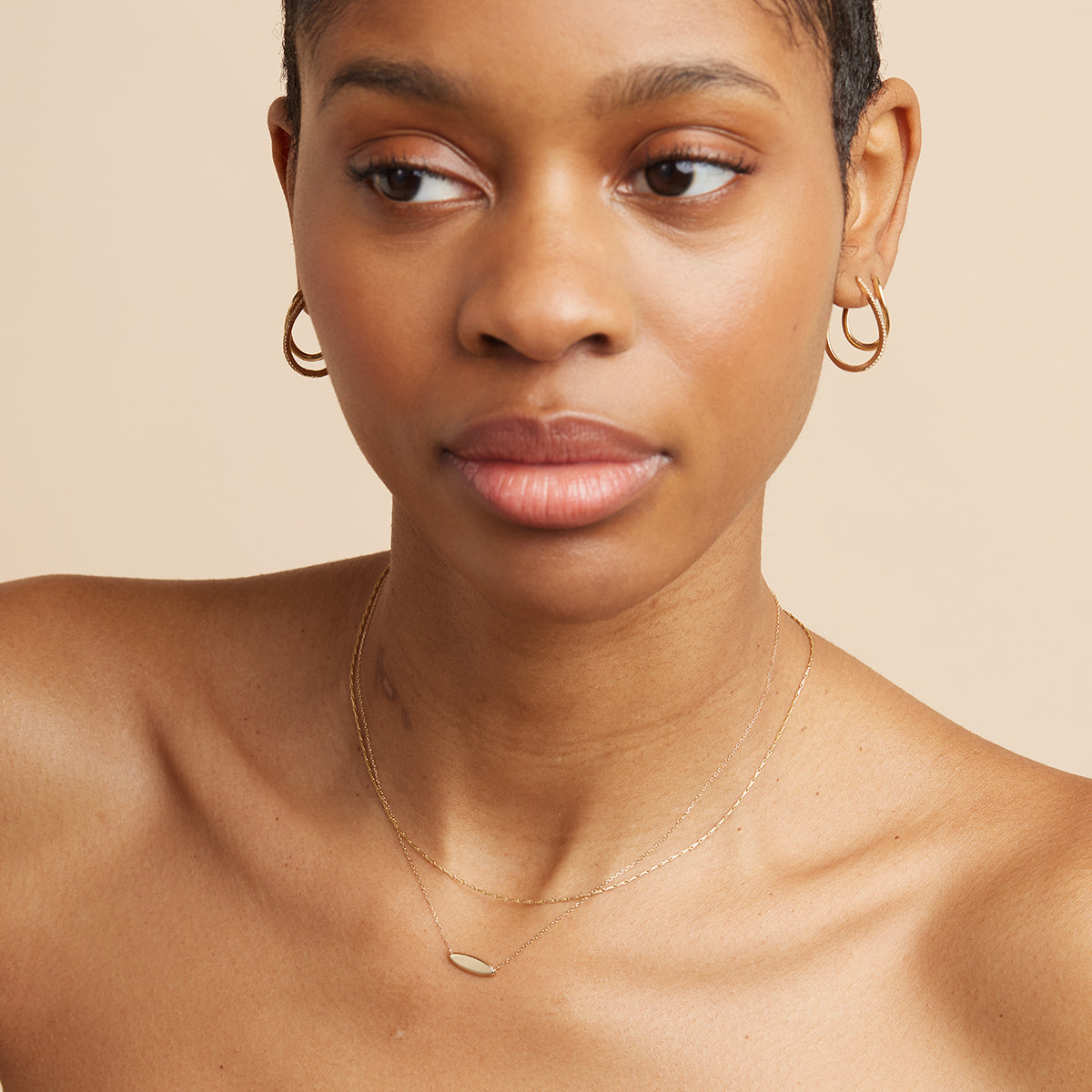 ID Pendant Necklace in Solid Gold