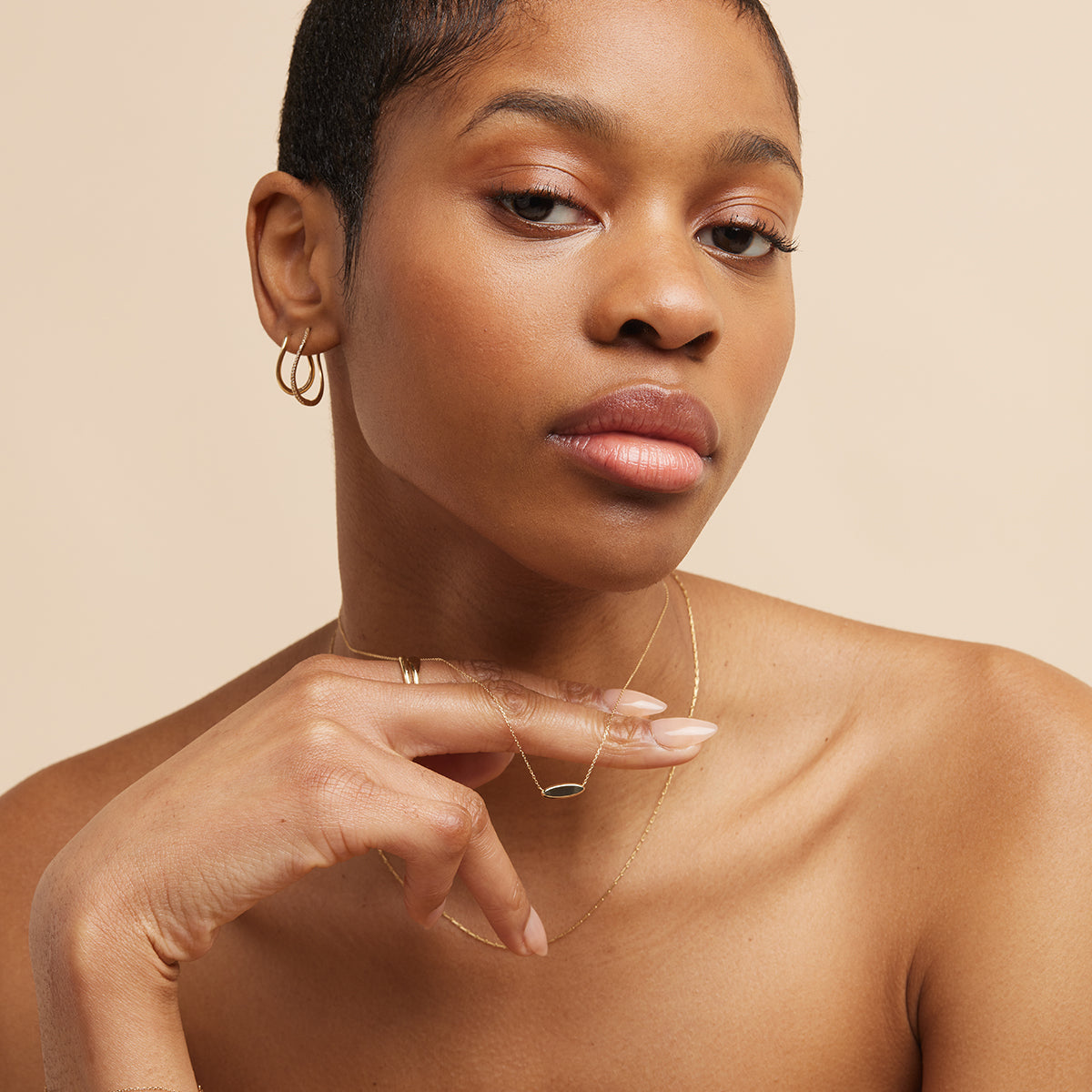 ID Pendant Necklace in Solid Gold