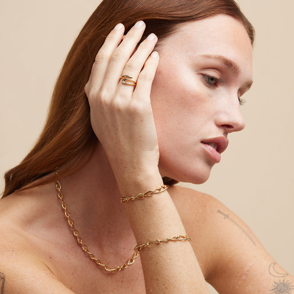 Molten Wrap Ring in Gold