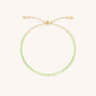 Peridot August Beaded Bracelet in Solid Gold