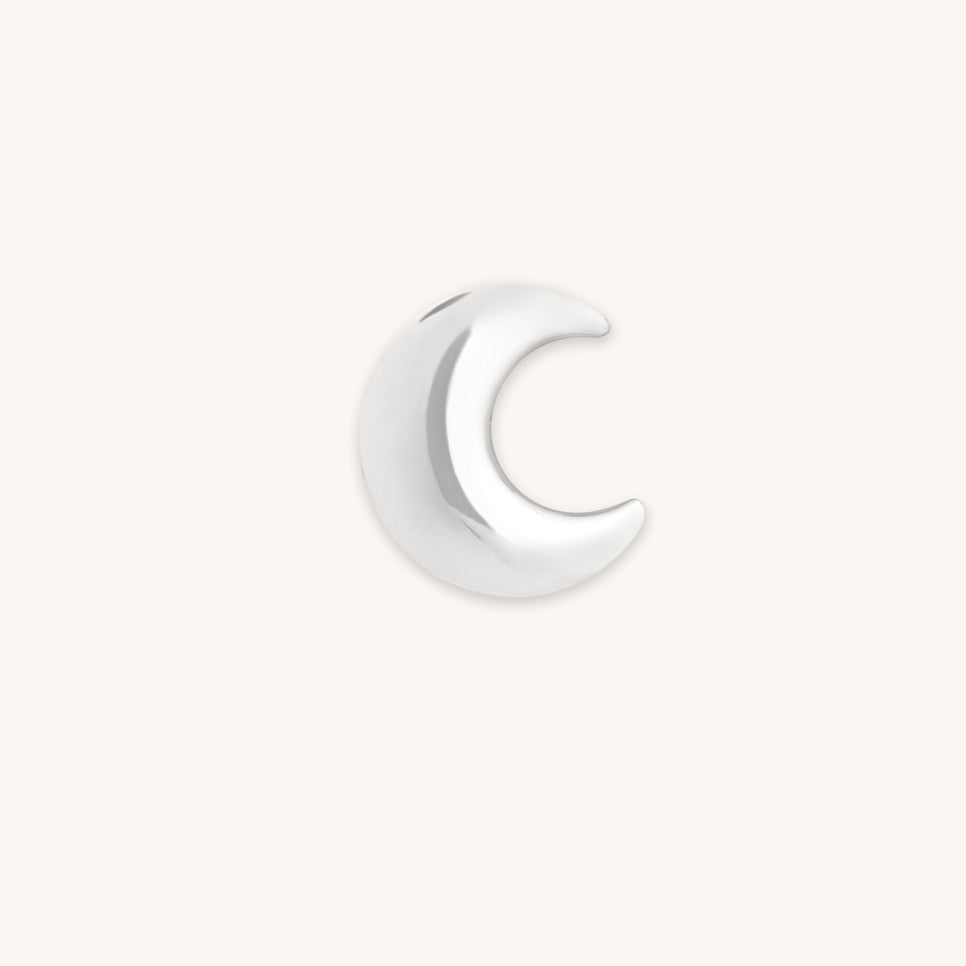A&M Junior Collection - Moon Click Charm in 9k White Gold - Click Charm - Astrid & Miyu