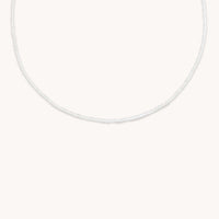 Moonstone June Beaded Birthstone Necklace in Solid Gold