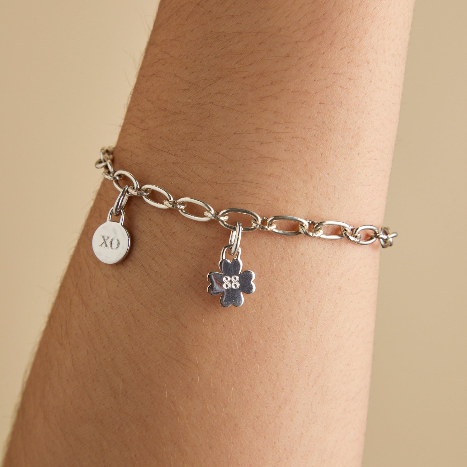 Blue Topaz Clip Charm in Silver