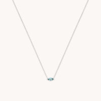 Alexandrite Marquise Necklace in Solid White Gold