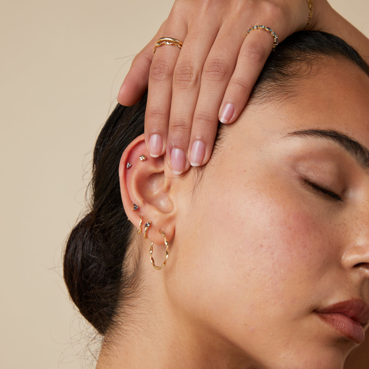 Alexandrite Marquise Studs in Solid Gold