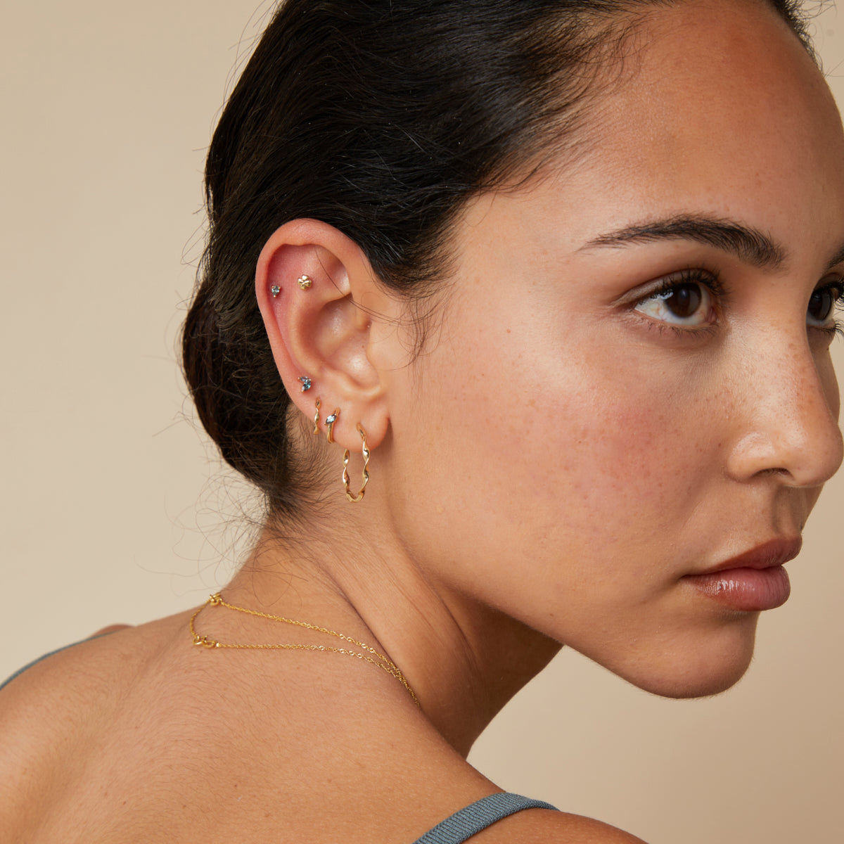 Alexandrite Marquise Studs in Solid Gold