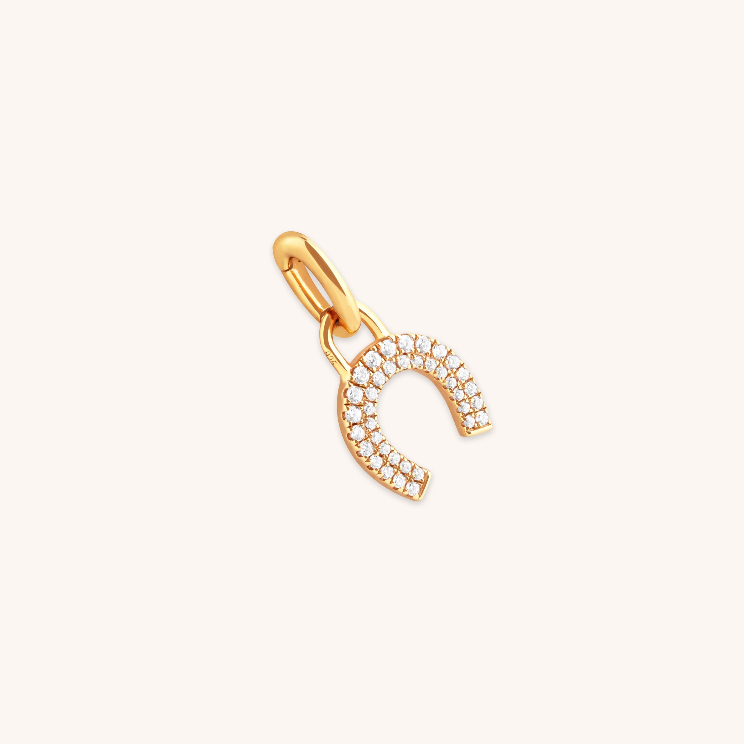 Horseshoe Clip Charm in Gold