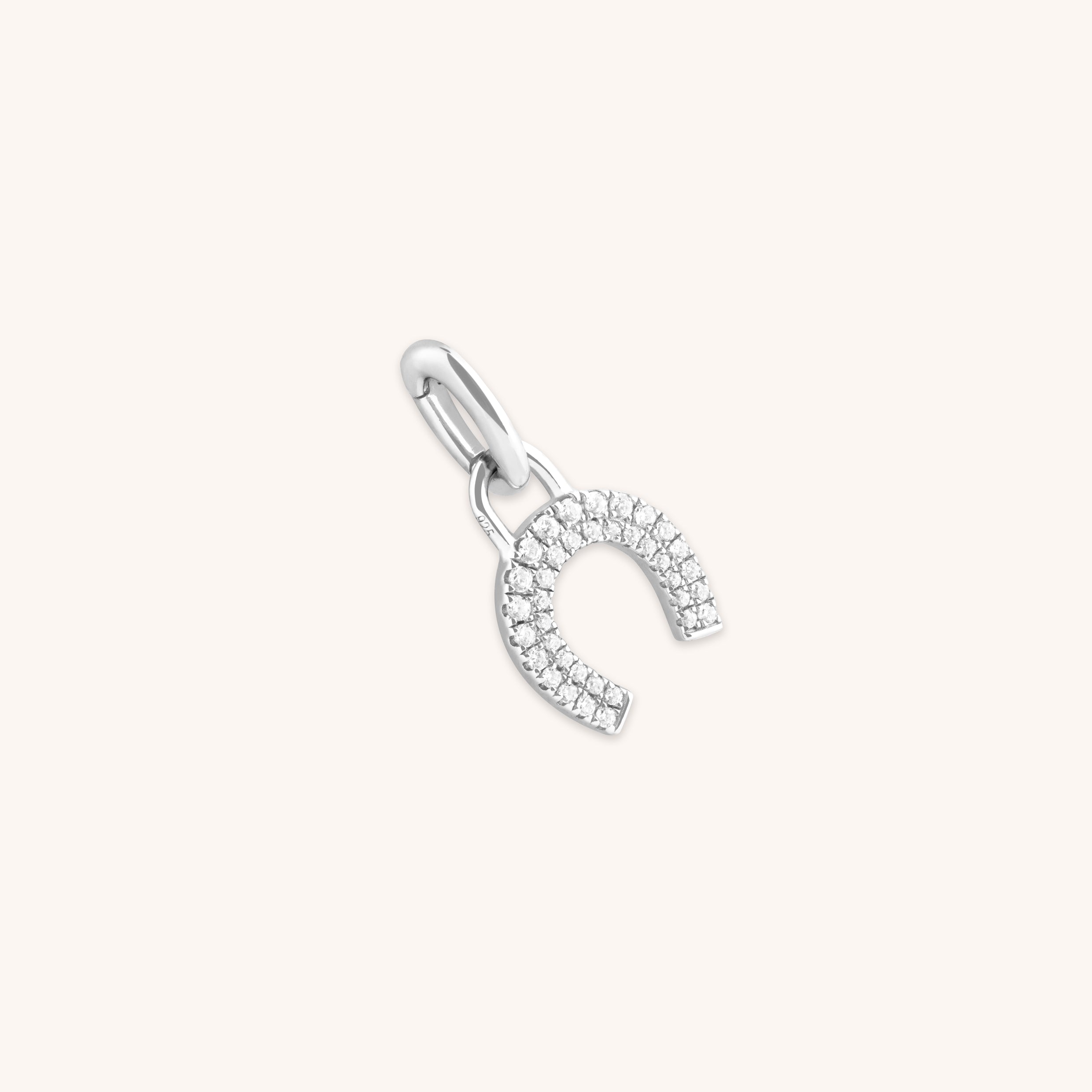 Horseshoe Clip Charm in Silver
