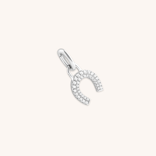 Horseshoe Clip Charm in Silver