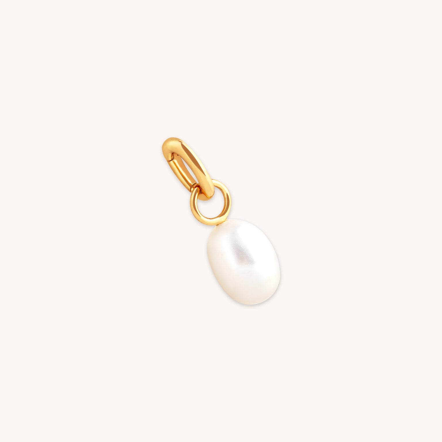 18k Gold Plated Jewellery - Pearl Talisman Charm in Gold - Talisman Charm - Astrid & Miyu