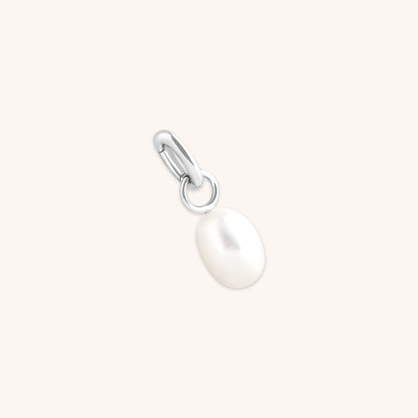 Pearl Clip Charm in Silver