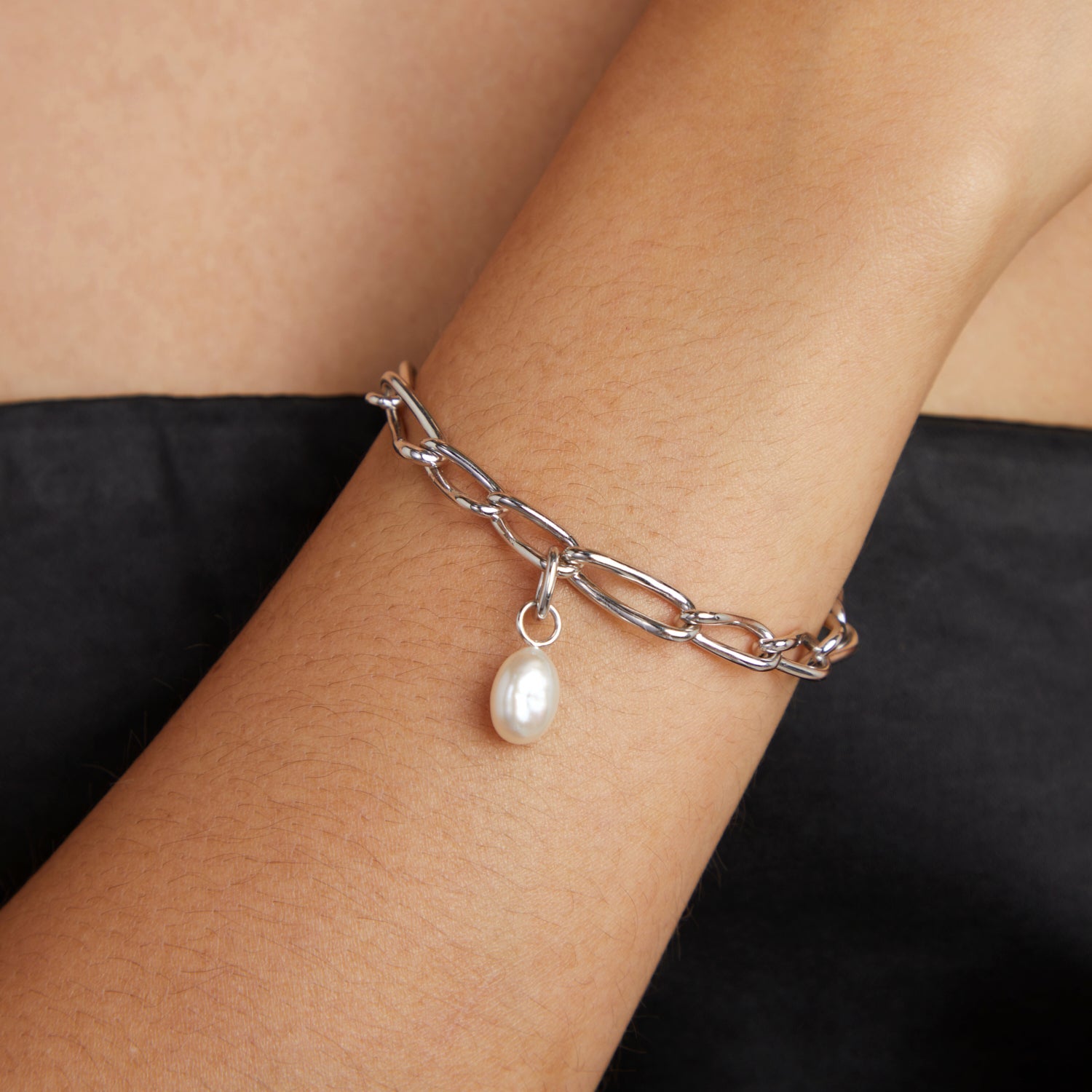 Hoop Charms - Pearl Talisman Charm in Silver - Talisman Charm - Astrid & Miyu