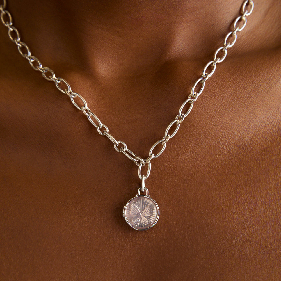 Butterfly Clip Charm in Silver