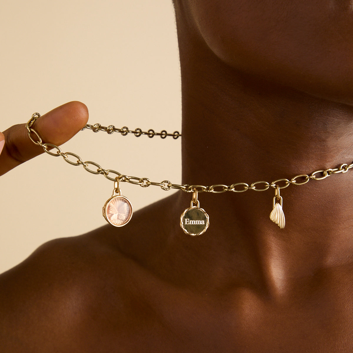 Coin Clip Charm in Gold