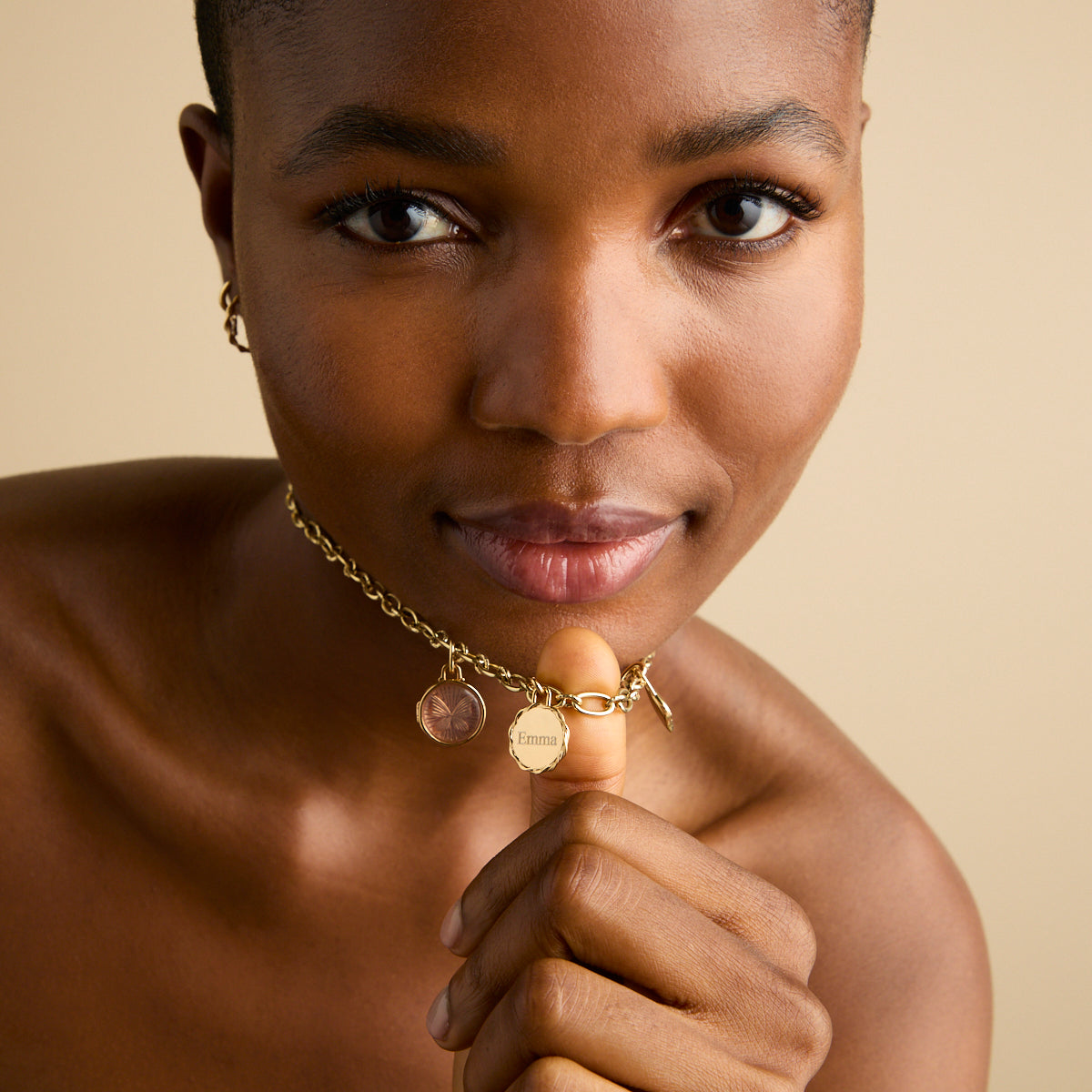 Coin Clip Charm in Gold