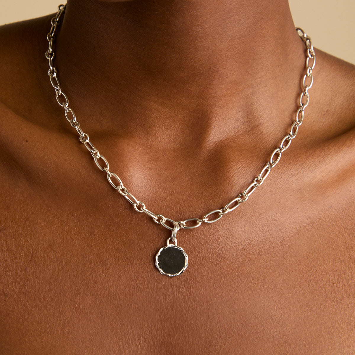 Coin Clip Charm in Silver